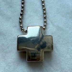 Tiffany & Co. Silver Square Cross Necklace